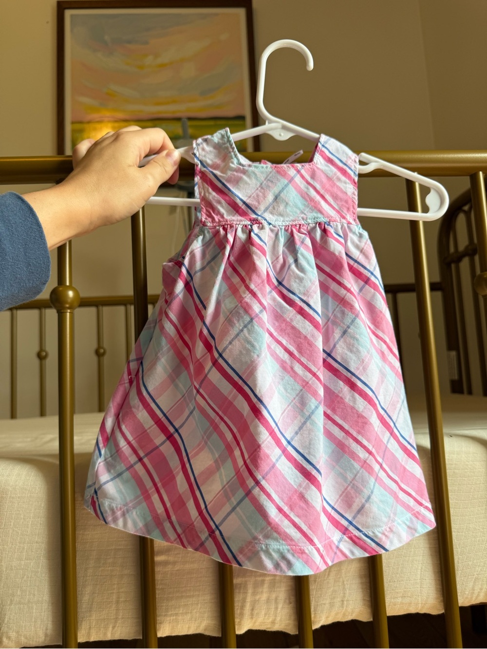 Cute Pink Plaid Baby Dress